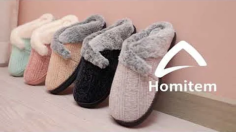 Homitem Fuzzy Slippers for Women Cozy Memory Foam House Shoes|, Indoor & Outdoor Comfort