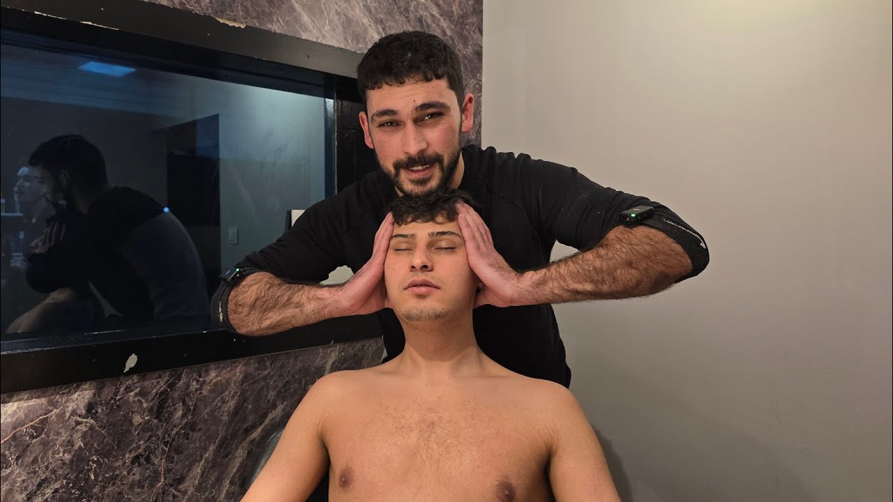 Neck Massage for Neck Pain ASMR Barber Masajı