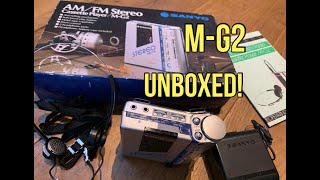 Sanyo M-G2 Unboxing! Vintage Personal Stereo. Radio Cassette