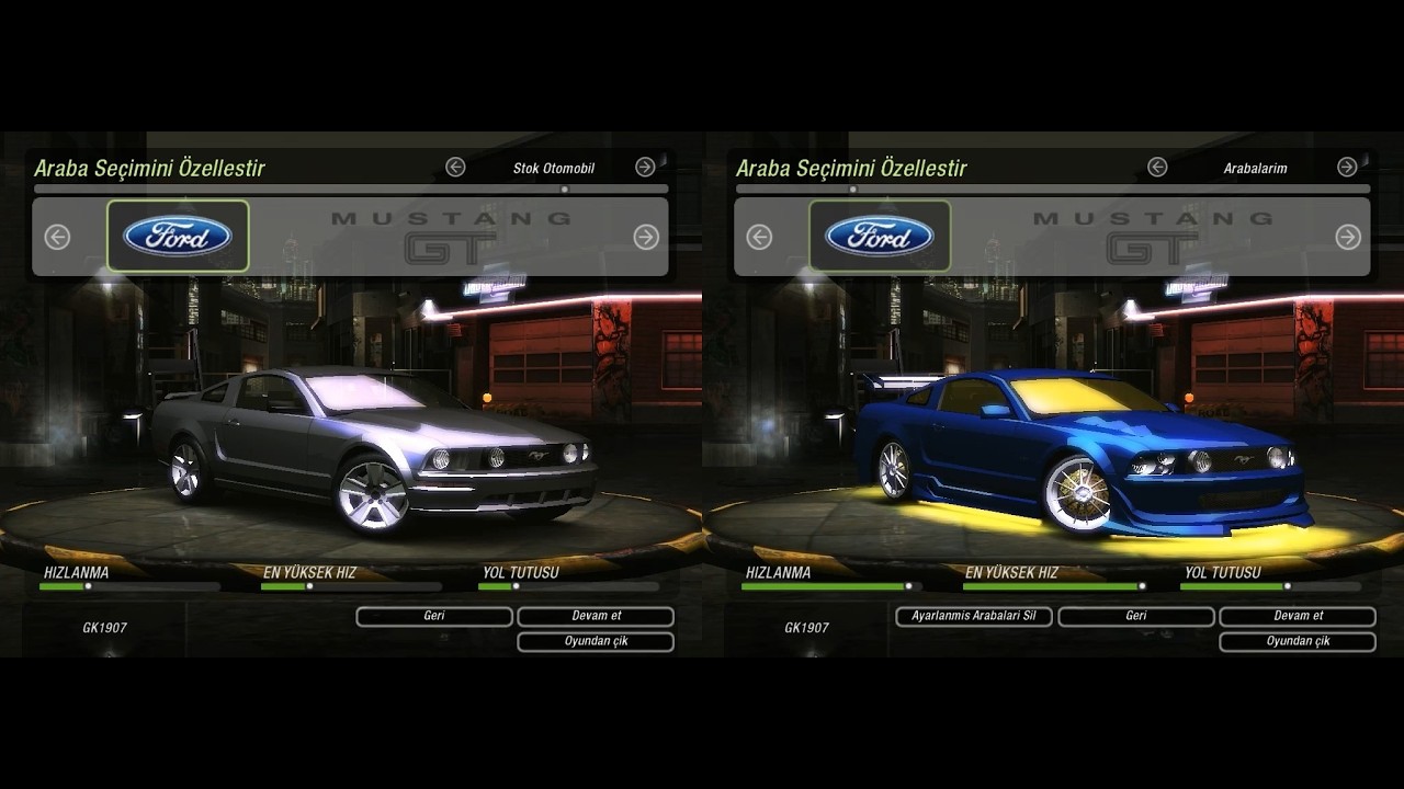 NFS Underground 2 | Ford Mustang | Stock vs Full Drift Test |