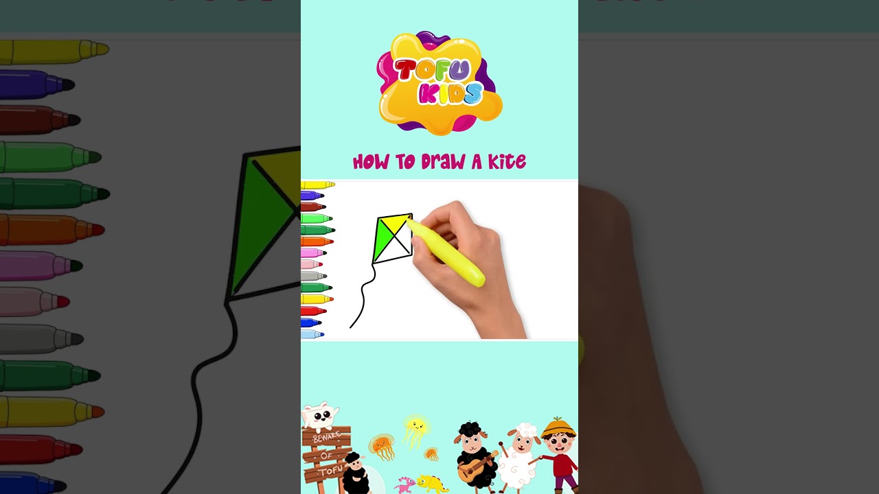 How To Draw A Kite 🪁🎨👩🏻‍🎨 