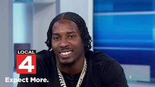 Detroit Lions safety Tracy Walker III talks about his camp bookbag giveaway NFL gambling