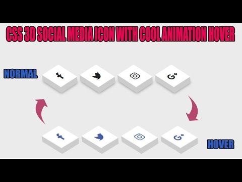CSS 3D Button Social Media With Amazing Animation On Hover Using HTML & CSS | Fontawesome Icons