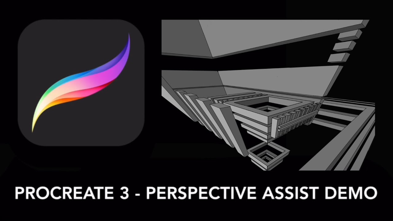 Procreate Tutorial - Perspective Assist Guide demo for iPad artists