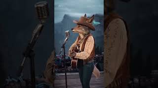 Fictional Coyote furry girl country singing singing coyotes den in Dutch