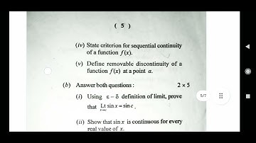 Question Paper VBU UG(maths) Sem 3 paper-5 | Theory of Real Function | session 2016-19