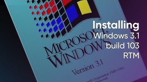 Installing Windows 3.1 build 103/RTM