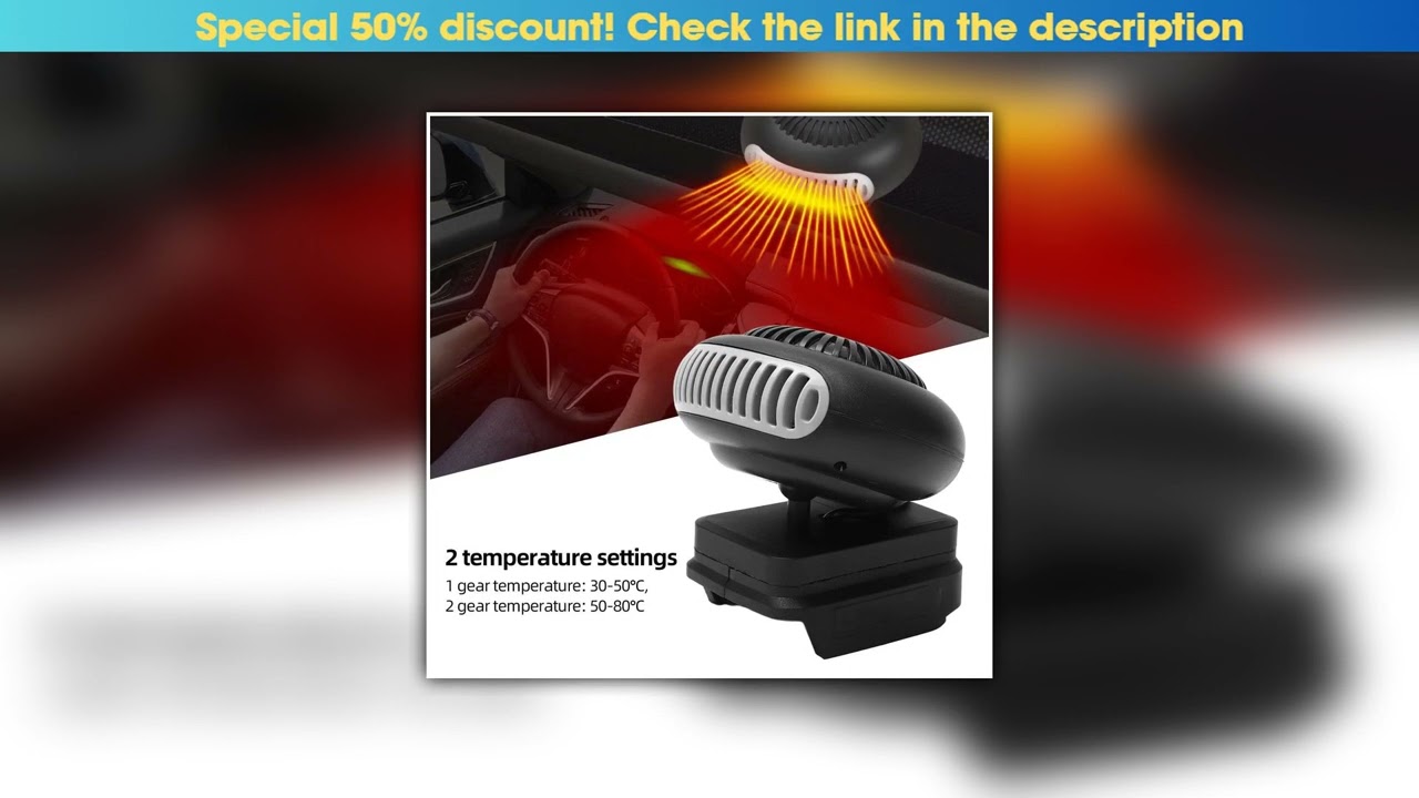 Slide Heater For Car 360 Degree Adjustable Electric Warmer Automobile Heater For Winter Driving Ind