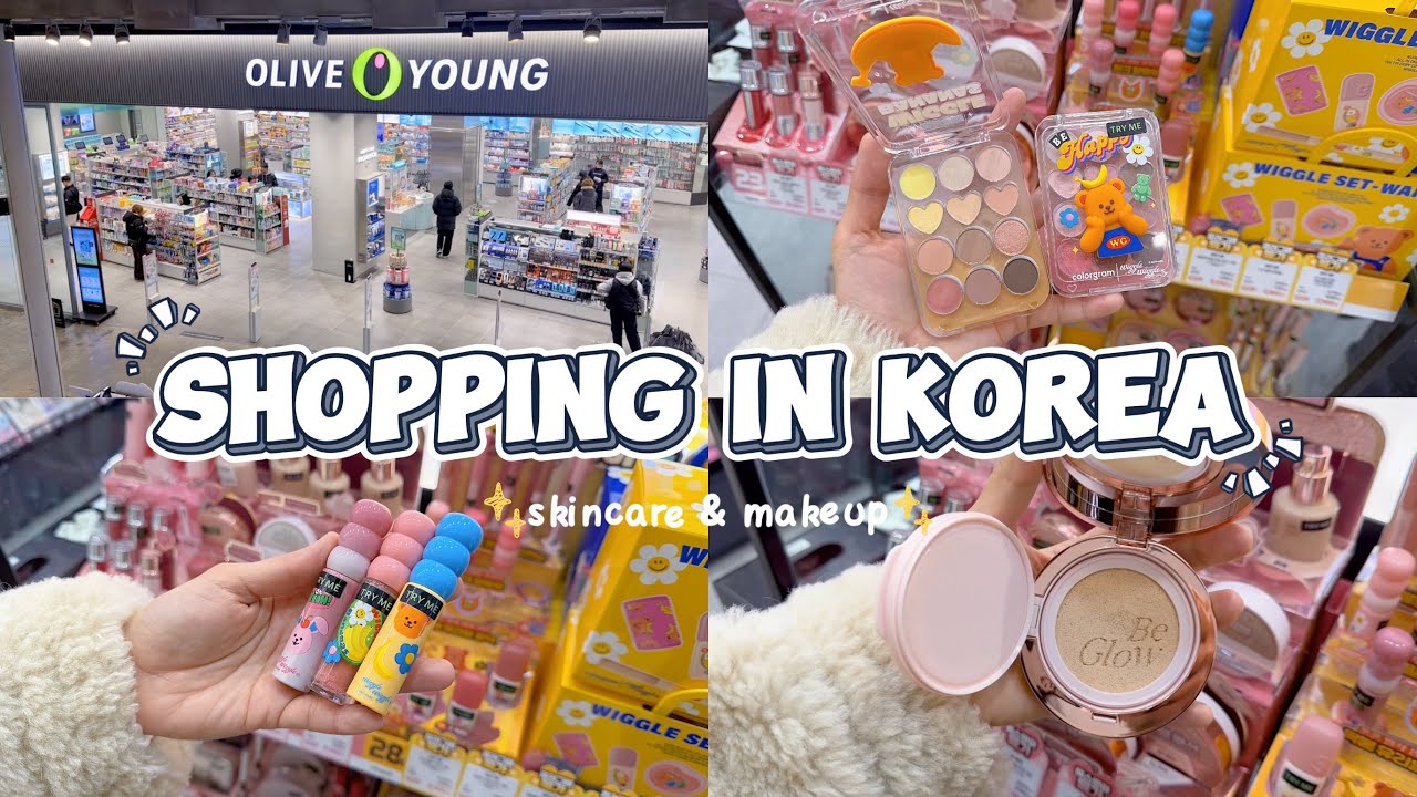 shopping in korea vlog 🇰🇷 skincare & makeup haul 🫒 new year, new collection! 올영세일