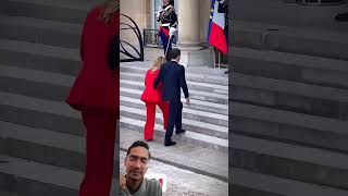 President Macron and Meloni meeting. 🔥 #italy #france #meloni #ytviral  #shorts