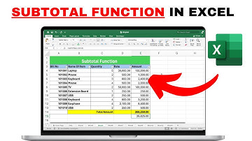 How to Use Subtotal Function In Excel