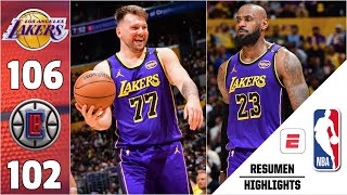IMPARABLES. Dupla LEBRON JAMES y LUKA DONCIC vuelve a brillar en triunfo de LAKERS vs CLIPPERS | NBA