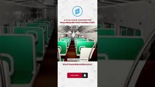 Indian railways exporting AC coaches to Mozambique 🇲🇿 🇮🇳