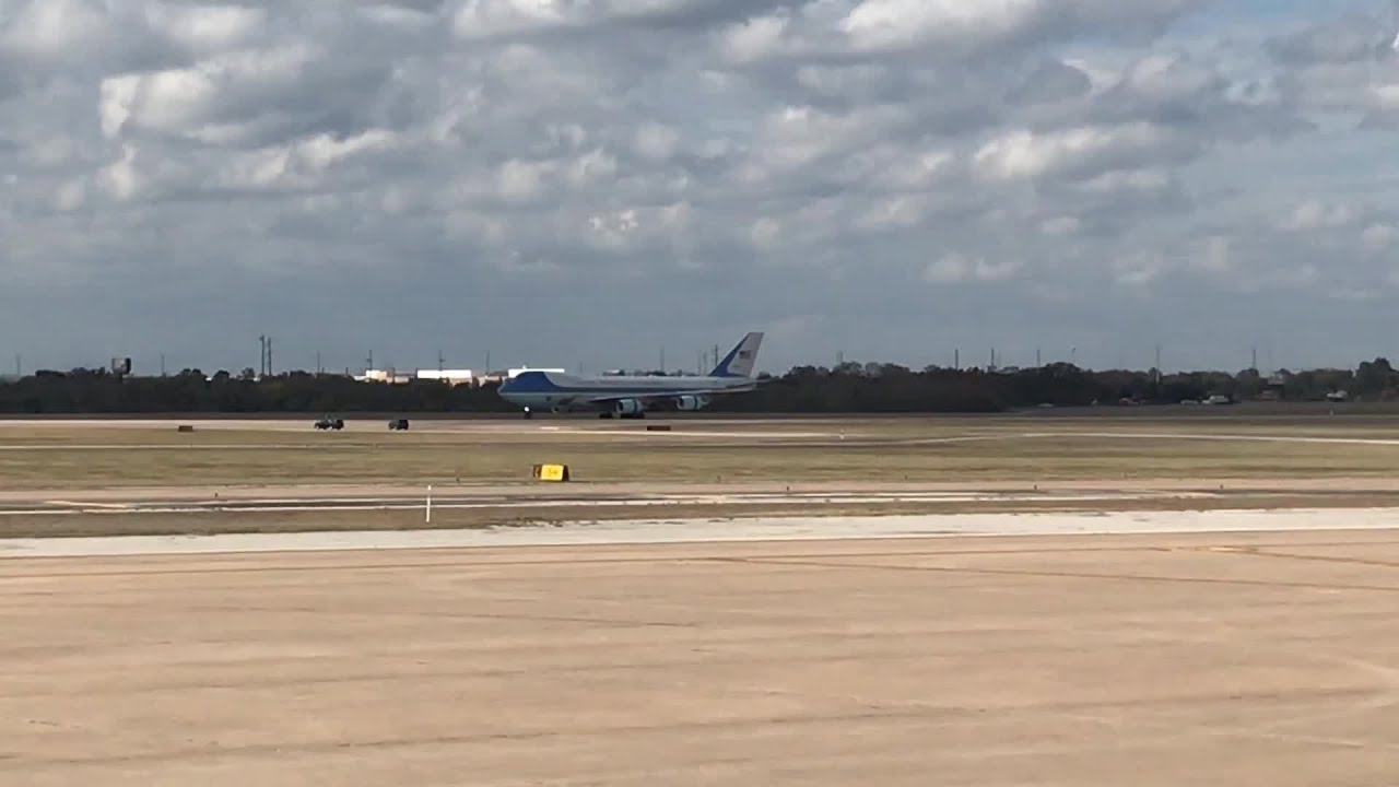 Air Force One lands in Austin YouTube