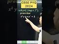 Q) If y =( ( 𝒍𝒐𝒈 𝒙 )^(𝟐 ) ), 𝒑𝒓𝒐𝒗𝒆 𝒕𝒉𝒂𝒕  𝒙^(𝟐 ) 𝒚^(,, )+ x 𝒚^(′ )=𝟐 #cbse2026