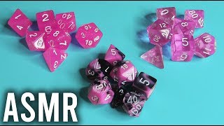 DICE ASMR - DUNGEONS AND DRAGONS DICE SETS ROLLING, TAPPING, PLASTIC CRINKLING, RUBBING, NO TALKING