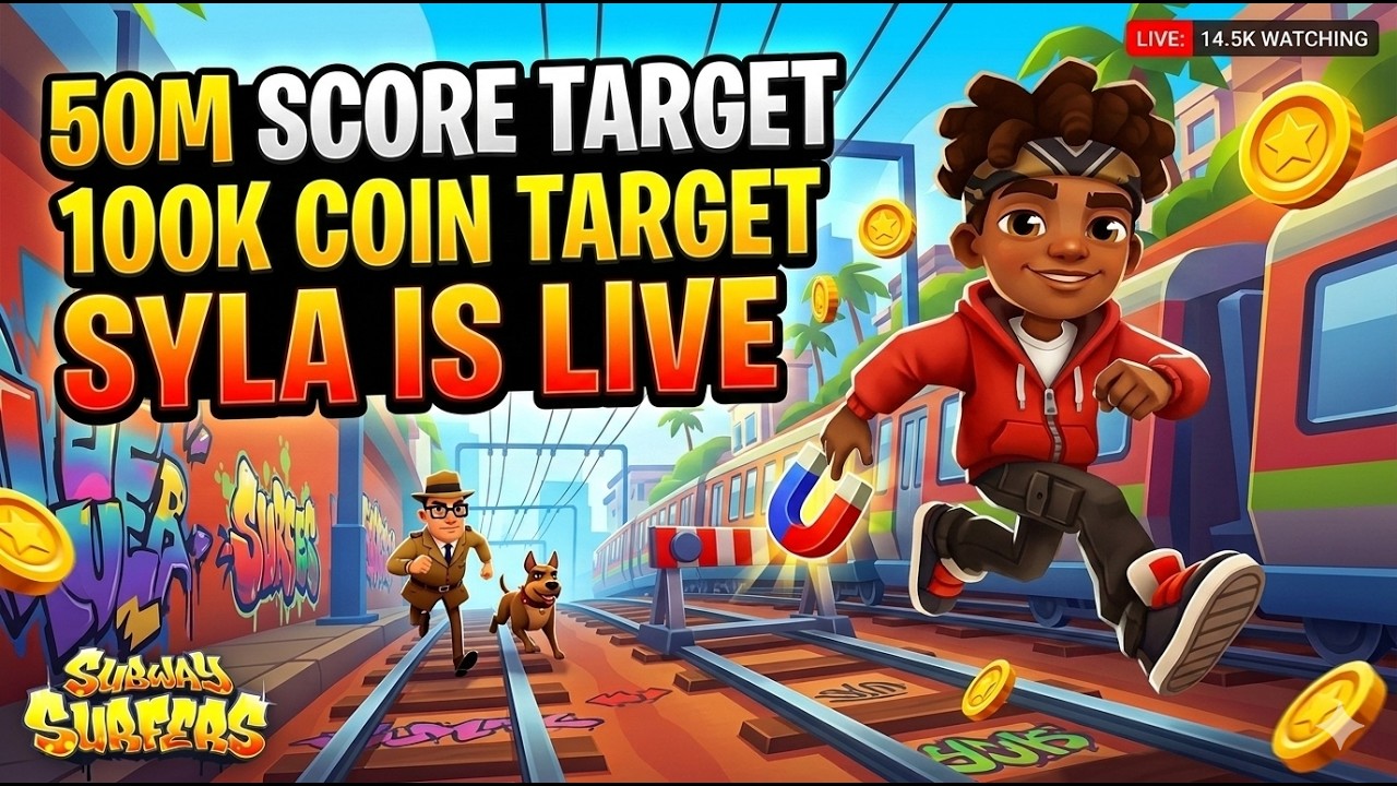 Subway Surfers Live | 50M Score Target | 100K Coin Target 🔥 #subwaysurferslive #livestream #shorts