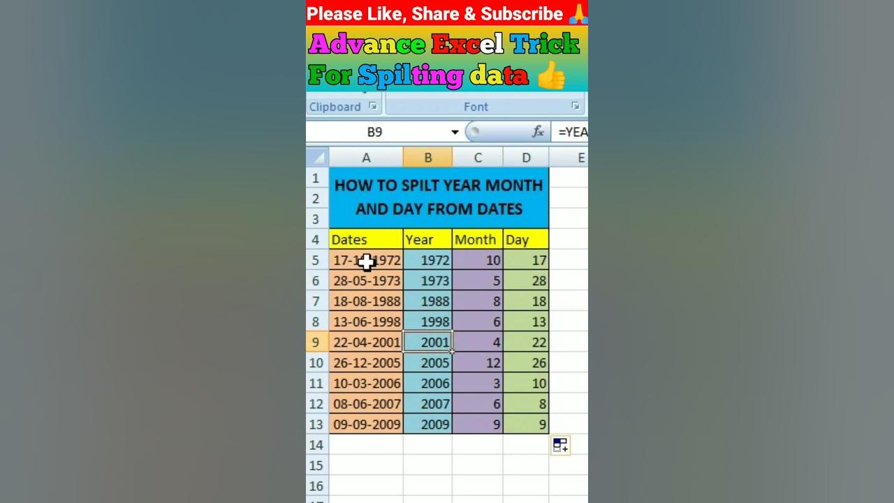 Quickly Split Date Into Year Month And Day In Excel Split Date In quickly-split-date-into-year-month-and-day-in-excel-split-date-in