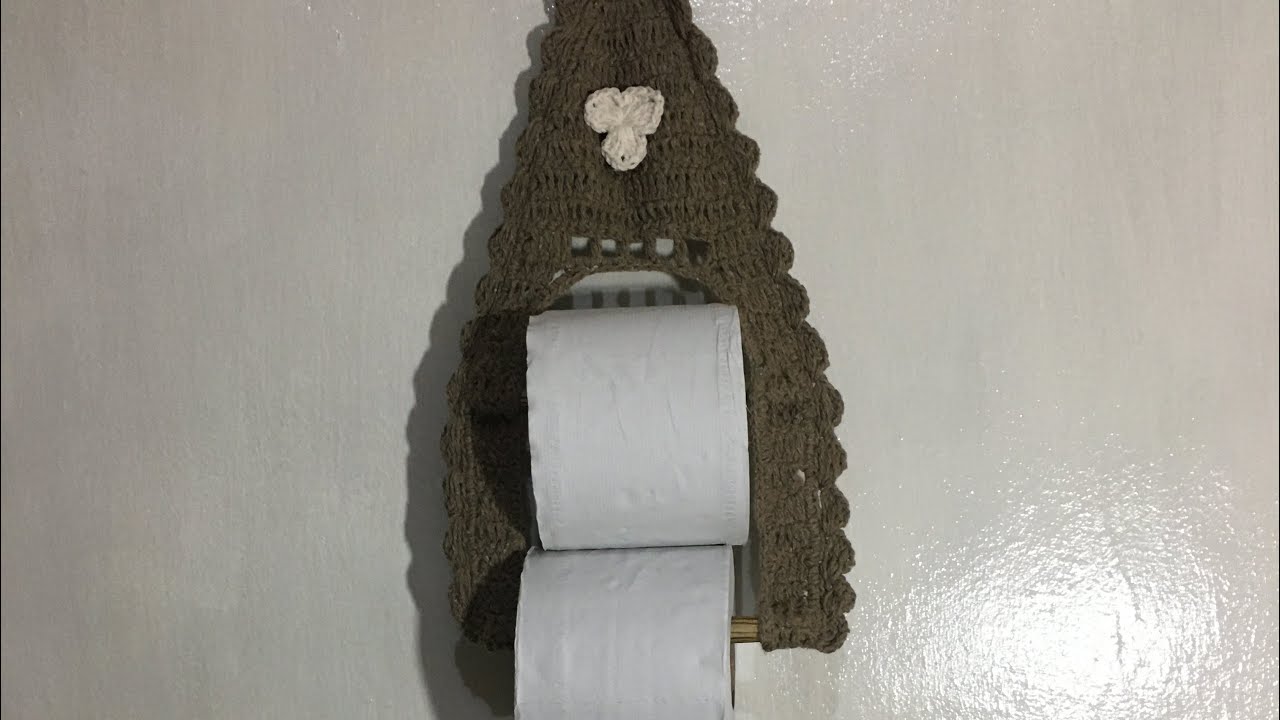 PORTA PAPEL HIGIÊNICO SUPER ECONÔMICO EM CROCHÊ