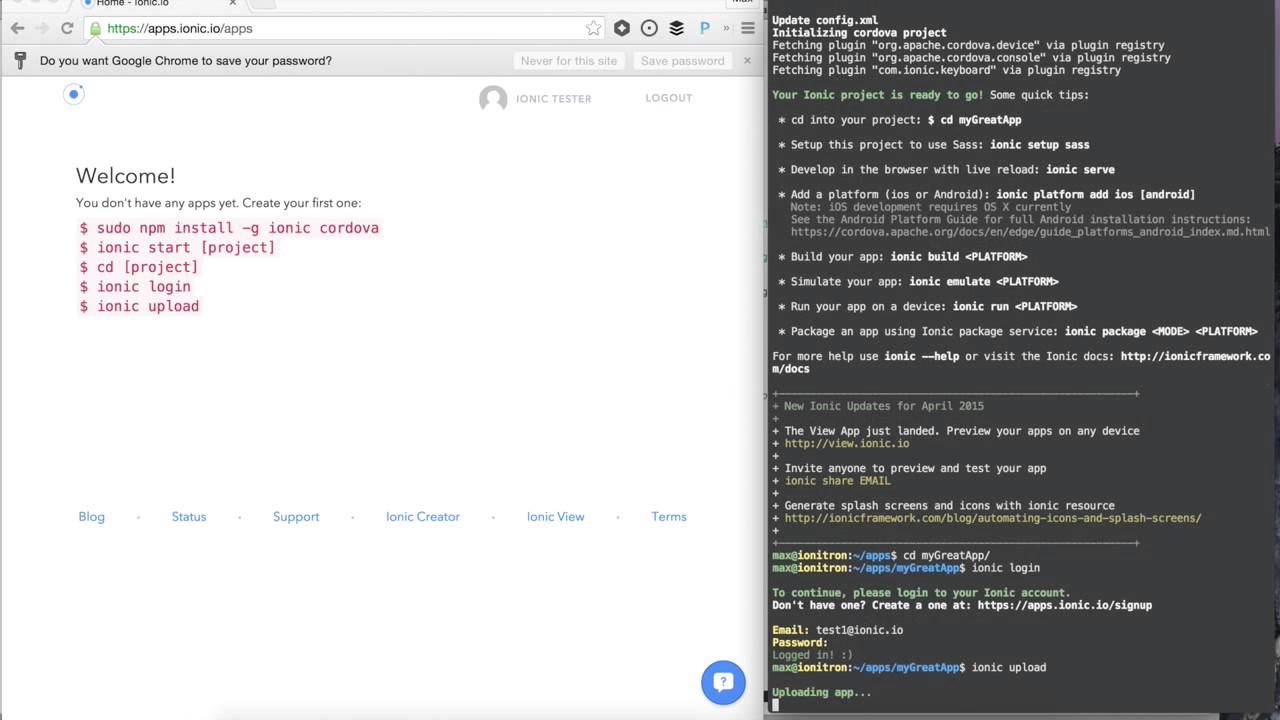 Ionic io Getting Started - YouTube