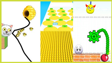 Draw To Smash Vs Bullet Army Run Vs Save The Doge| Android Ios| All Levels