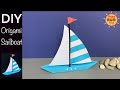 Origami sailboat that floats i how to make a paper boat i diy origami boat candy holder