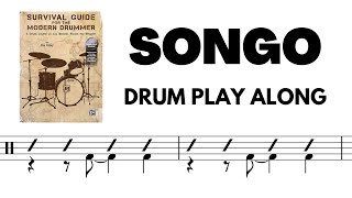 SONGO drum play along with drum chart (Jim Riley Survival Guide)