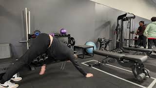 Push up to down dog reach