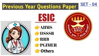 ll ESIC ll NORCET ll Staff Nurse Entrance Exam Preparation  ll SET-4 ll @Nurses  voice