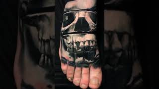 Black and Grey Foot Tattoo for Guys and Girls, Tattoo on Feet, Black and Grey Foot Tattoos, #shorts