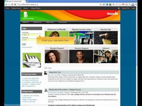 How to logon to Moodle (Leeds City College)