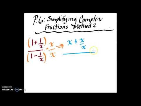 Simplifying complex fractions method 2