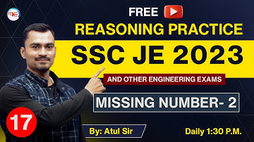Reasoning For SSC JE 2023 | Missing Number- 2 | Reasoning Practice For SSC JE 2023  By Atul Sir