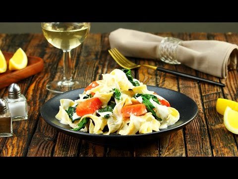 pâtes-crémeuses-au-saumon-et-épinard-:-tellement-meilleur-frais-!