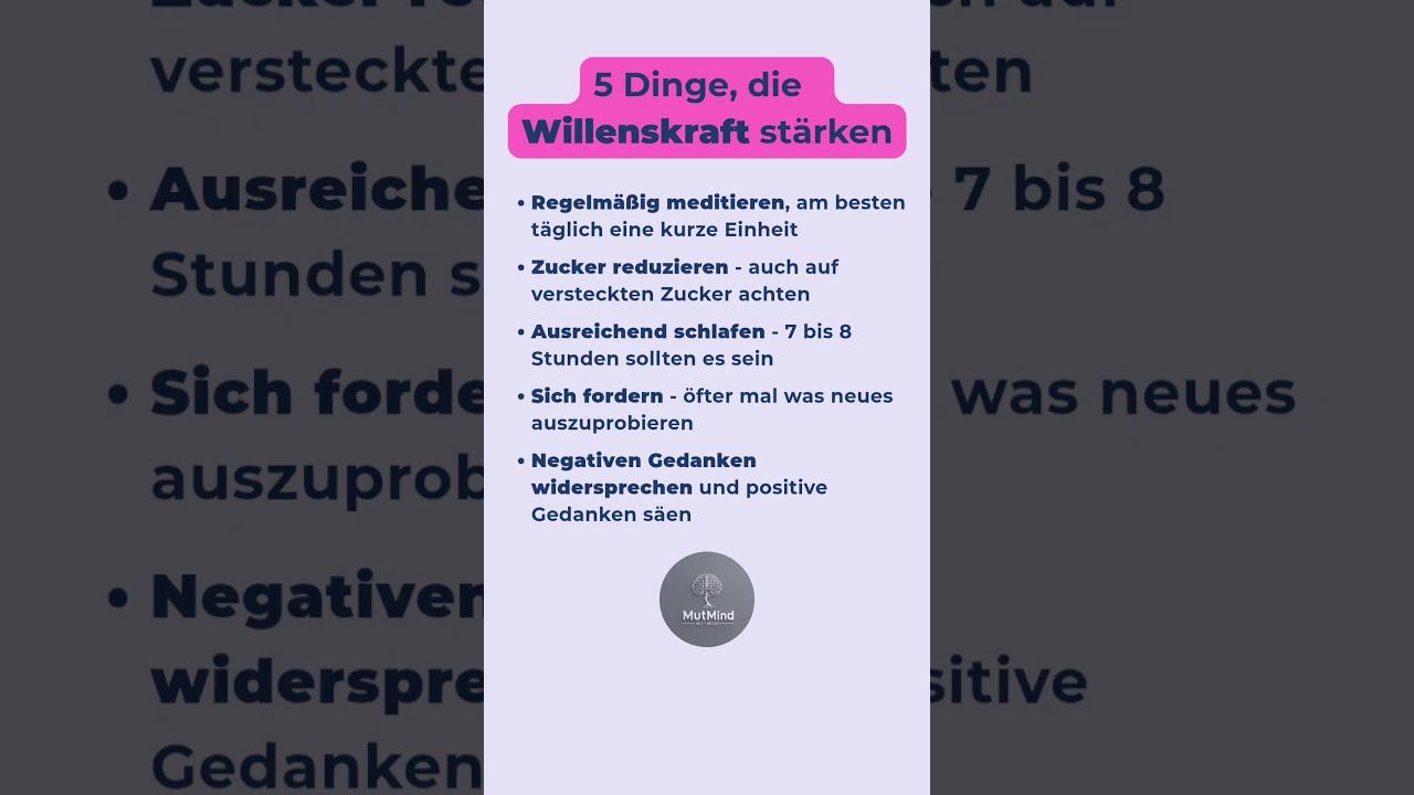 5 Dinge Die Deine Willenskraft St Rken