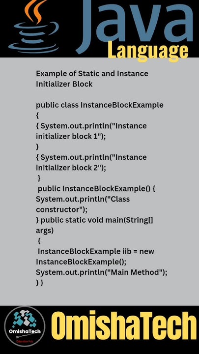 difference between Static and instance block in java#rpscprogrammer# ...