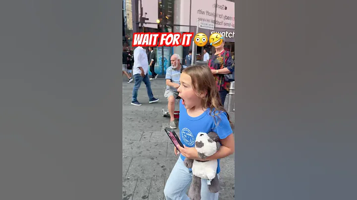 Kids’ Shocked Reaction to this Cowboy 🤠 #nyc #timessquare #shorts