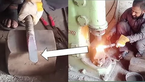 How to make a one and a half inch thick chisel wood chisel  // Real blacksmith skills