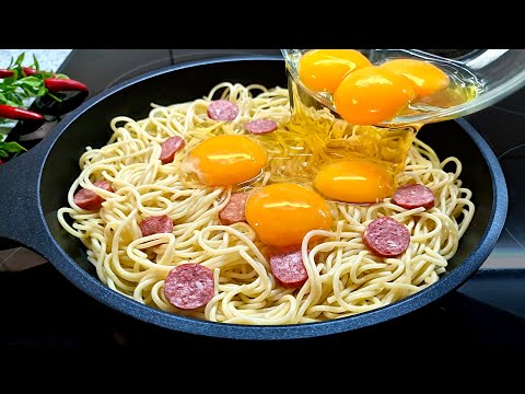 Einfach die Eier und Spaghetti auf diese Weise braten und das Ergebnis wird kstlich! Neues Rezept