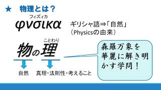 【高校物理入門ガイダンス①】物理(学)とは？！