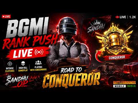 BGMI RANK PUSH LIVE 👑 Road To Conqueror | Live With Sandhu OP #bgmi #bgmilive #bgmishorts by SANDHU OP LIVE