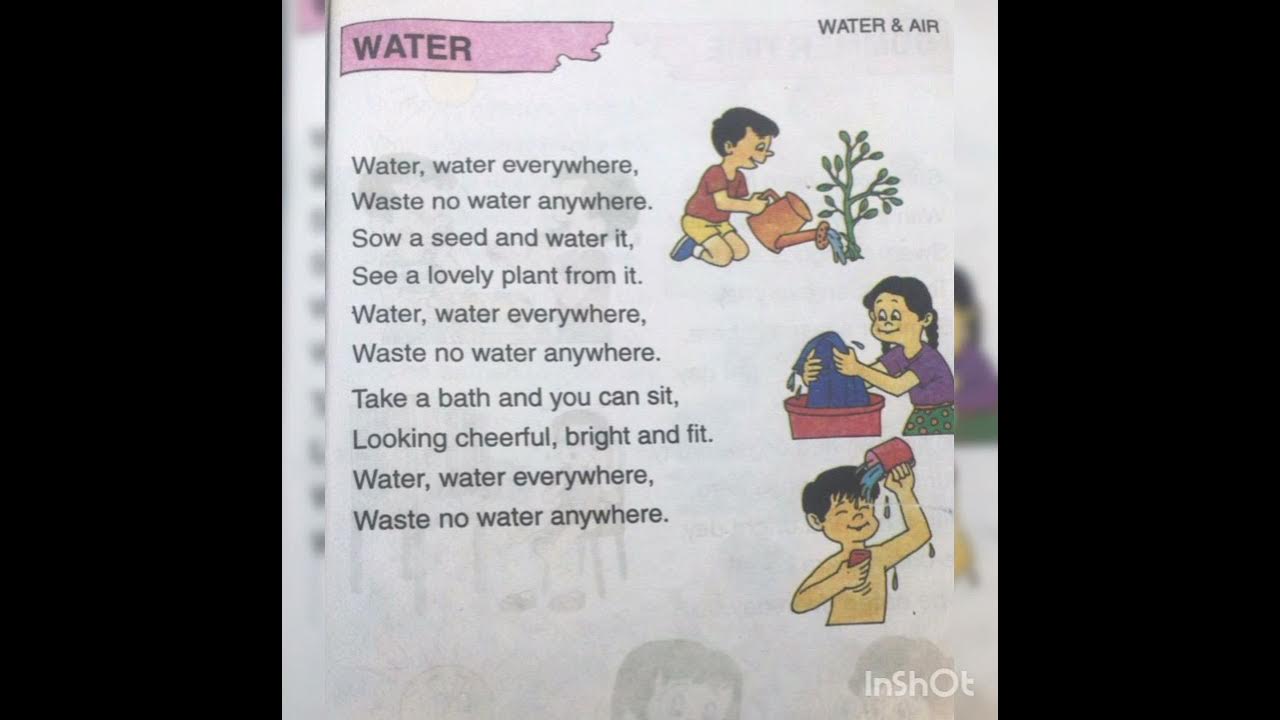 Water Rhythmic Rhymes DAV Publication Save water rhyme for kids
