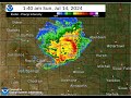 MRMS Reflectivity in South Dakota during the early morning hours of 7/14/2024