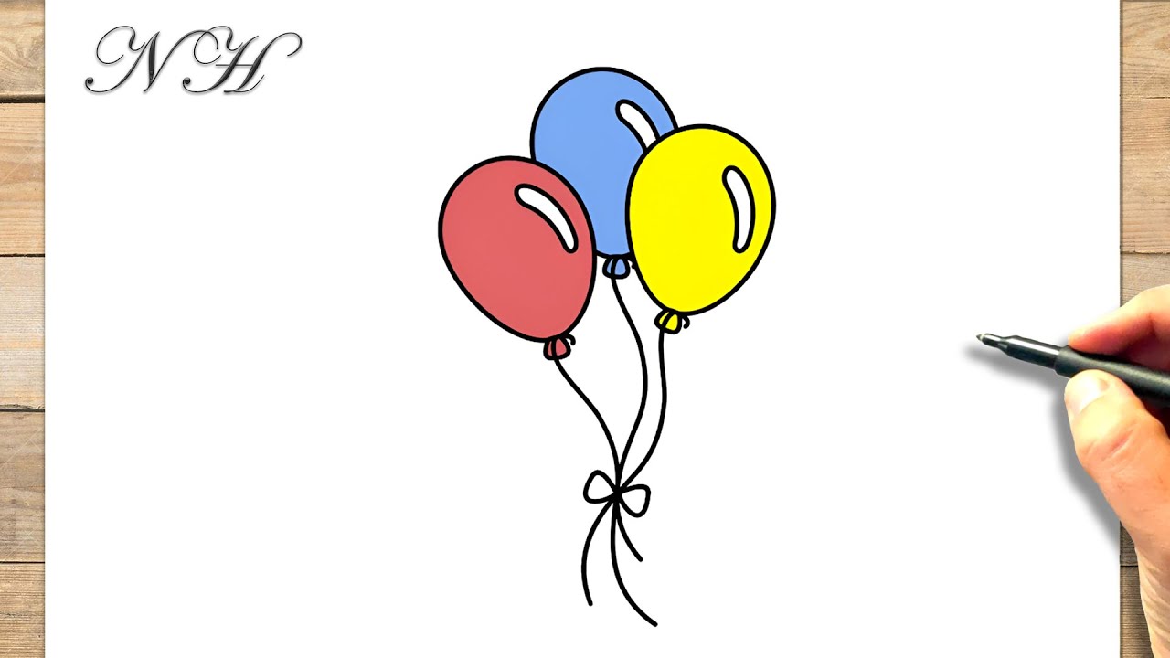 Как нарисовать надувной воздушный шар