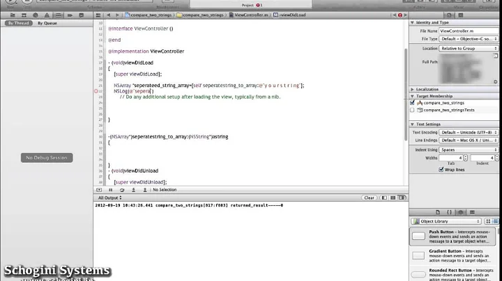 03 15 Splitting String Objects into an Array in Objective C - iOS Xcode Tutorial Part 03