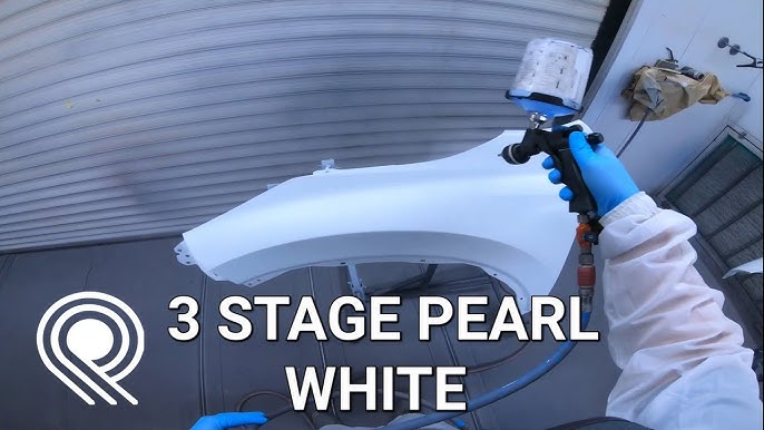 Mother of Pearl Over Pure White Basecoat Quart Car Motorcycle