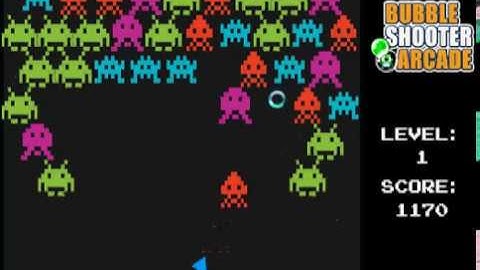 Space invaders bubble shooter game score 1990