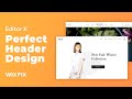 Perfect header design in editor x  wix fix