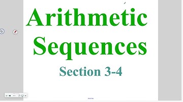 Algebra 3-4: Arithmetic Sequences