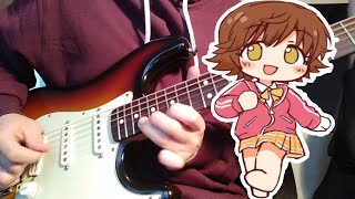 Video thumbnail of "(tabs) mio honda meme, but I played guitar solo from the track (step)"